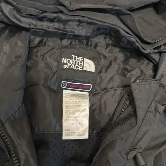 The North Face summit series Men's Dark Gray Raincoat 2xL broken zipper - Picture 3 of 11